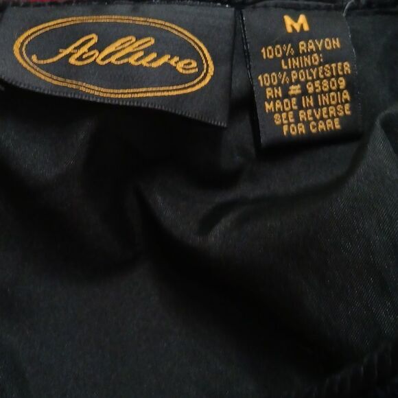 Vintage Allure Patchwork Button down jacket  red black  Sz M NWOT - Picture 6 of 6